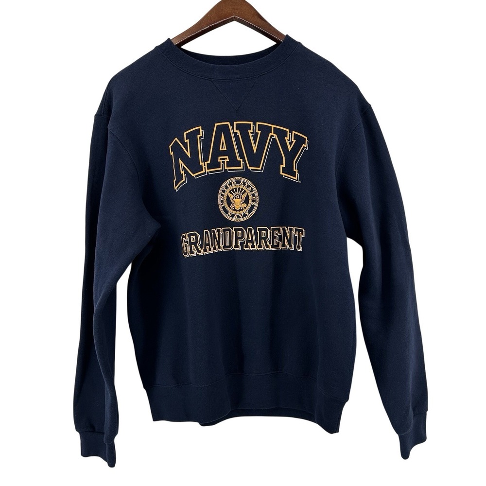 Navy Grandparent Crewneck Sweatshirt Military USA Navy Blue Soffe M